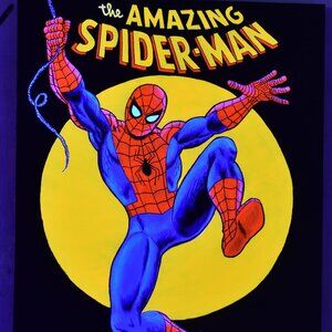 Spider-Man Marvel Comics Rare 1978 Romita poster conversion unique OOAK painting